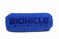Blue towel with 'Bionicle Nutrition' text on a white background